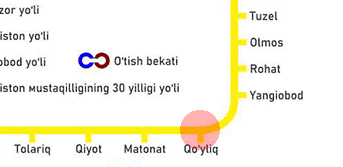 Qoyliq station map