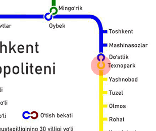 Texnopark station map