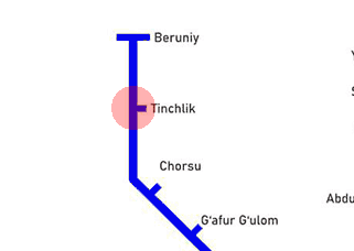 Tinchlik station map