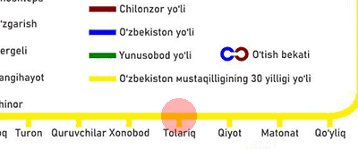 Tolariq station map