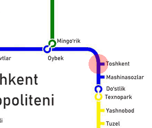 Toshkent station map