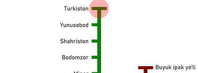 Turkiston station map