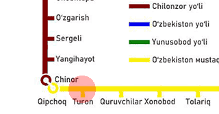 Turon station map