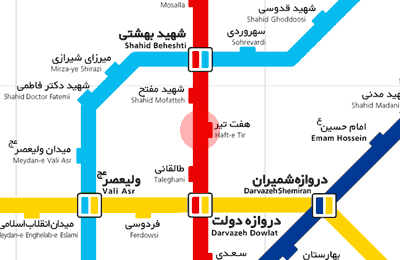 7th of Tir station map
