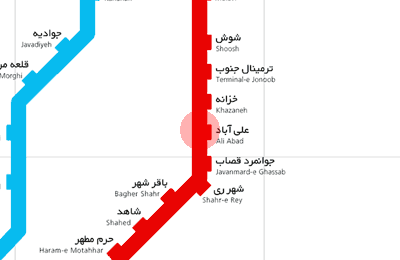 Ali Abad station map