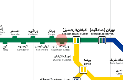 Azadi Stadium station map