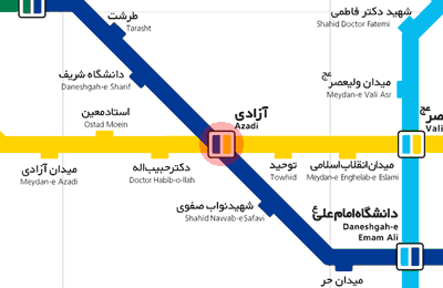 Azadi station map