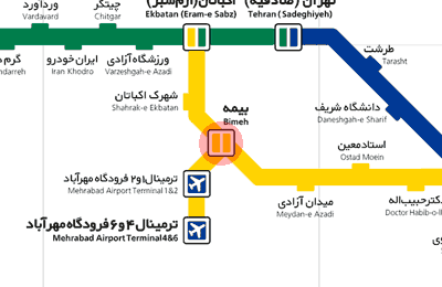 Bimeh station map