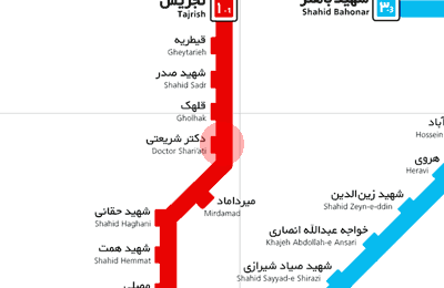 Dr Ali Shari'ati station map