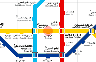 Ferdowsi station map