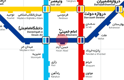 Hasan Abad station map