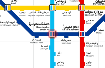 Imam Ali University station map