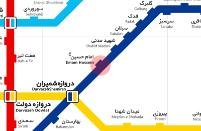 Imam Hossein station map