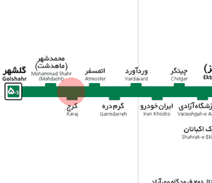 Karaj station map