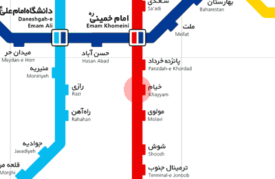 Khayam station map