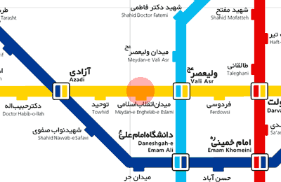 Meydan-e Enghelb-e Eslami station map
