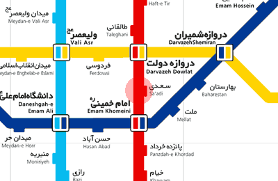 Saadi station map