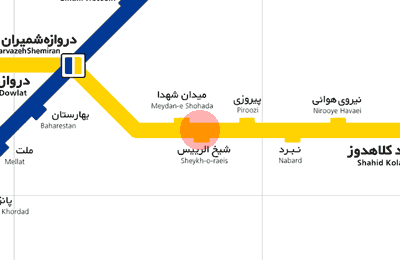 Sheykh-o-raeis station map