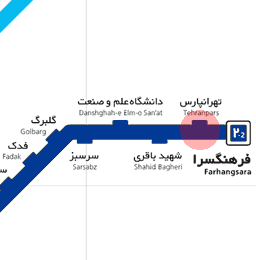 Tehran Pars station map