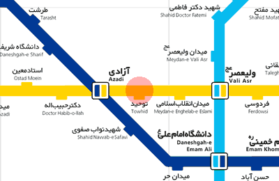 Towhid station map