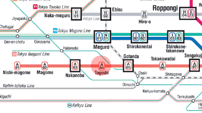 A-04 Togoshi station map