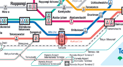 A-08 Mita station map