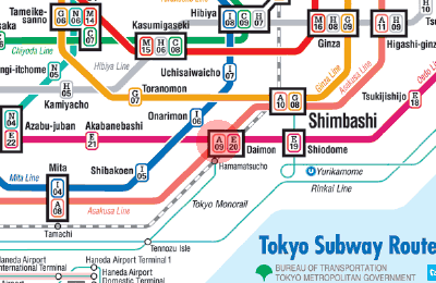 A-09 Daimon station map