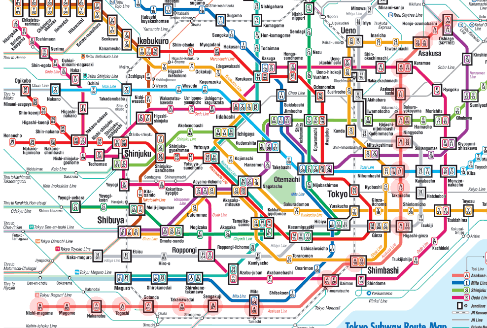Tokyo Metro Asakusa Line map