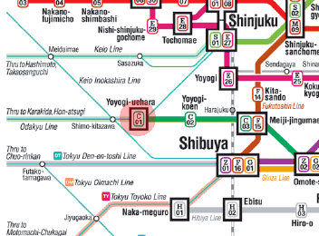 C-01 Yoyogi-Uehara station map