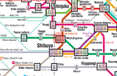C-03 Meiji-Jingumae station map