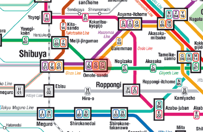 C-04 Omotesando station map