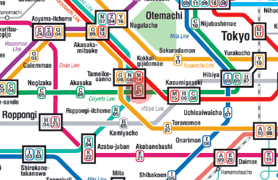 C-07 Kokkai-Gijido-mae station map