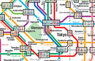 C-10 Nijubashimae station map
