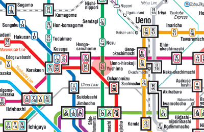 C-13 Yushima station map
