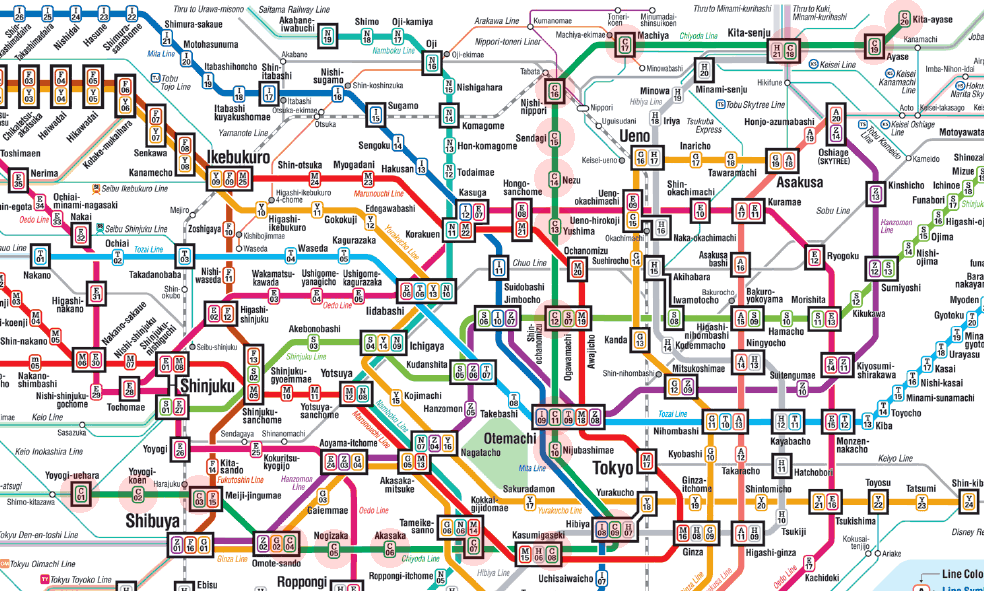Tokyo Metro Chiyoda Line map