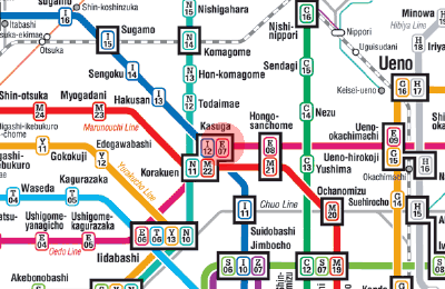 E-07 Kasuga station map