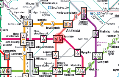 E-11 Kuramae station map