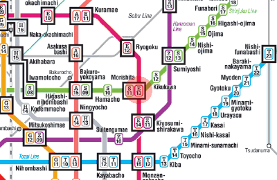 E-13 Morishita station map