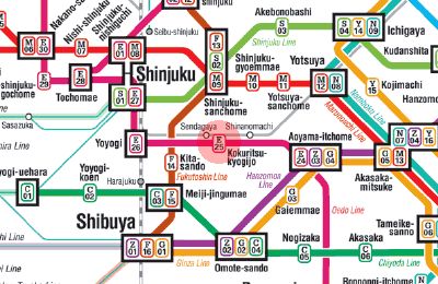 E-25 Kokuritsu-Kyogijo station map