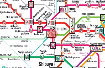 E-27 Shinjuku station map