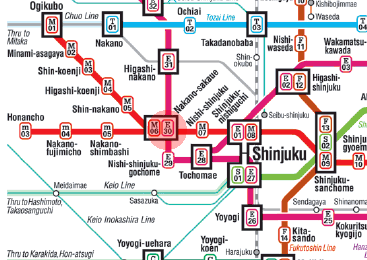 E-30 Nakano-Sakaue station map
