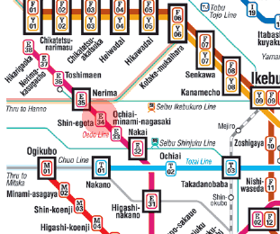 E-34 Shin-Egota station map