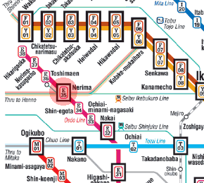 E-35 Nerima station map