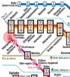 E-38 Hikarigaoka station map