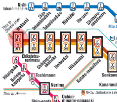 F-01 Wakoshi station map