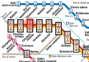F-03 Chikatetsu-Akatsuka station map