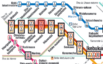 F-04 Heiwadai station map