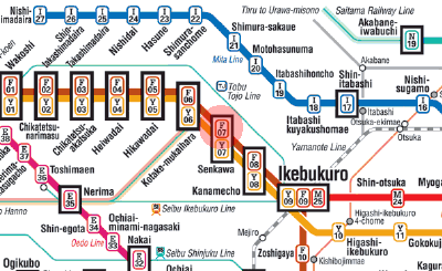 F-07 Senkawa station map