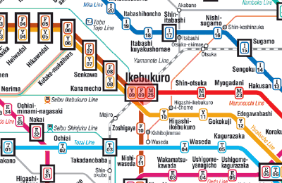 F-09 Ikebukuro station map