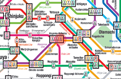 G-04 Aoyama-Itchome station map